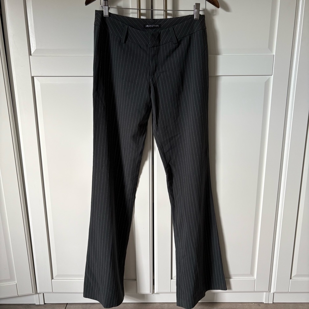 Grey Pinstripe Womens Pants